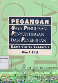 Pegangan gaya penulisan, penyuntingan dan penerbitan
