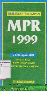 Ketetapan-ketetapan MPR 1999