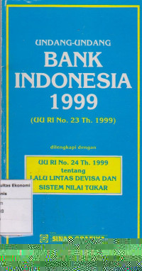 Undang-undang bank Indonesia 1999