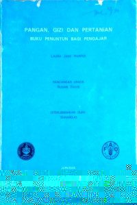 Pangan, Gizi dan Pertanian buku Penuntun bagi Pengajar