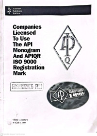 Companies Licensed to Used the API Monogram and APIQR ISO 9000 Registration Mark