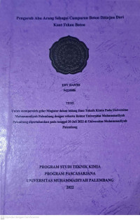 Pengaruh Abu Arang sebagai Campuran Beron ditinjau dari Kuat Tekan Beton